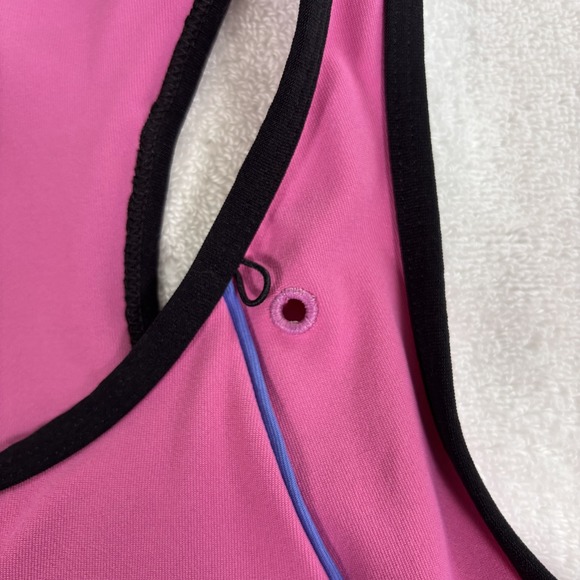 Xersion Performance Wear Athletic Tank‎ Top Womens Large Pink Black Mesh Detail - Picture 6 of 10